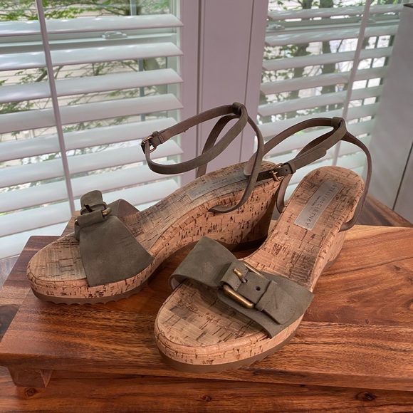 Stella McCartney Linda Platform Cork Wedge Sandals - Picture 2 of 5